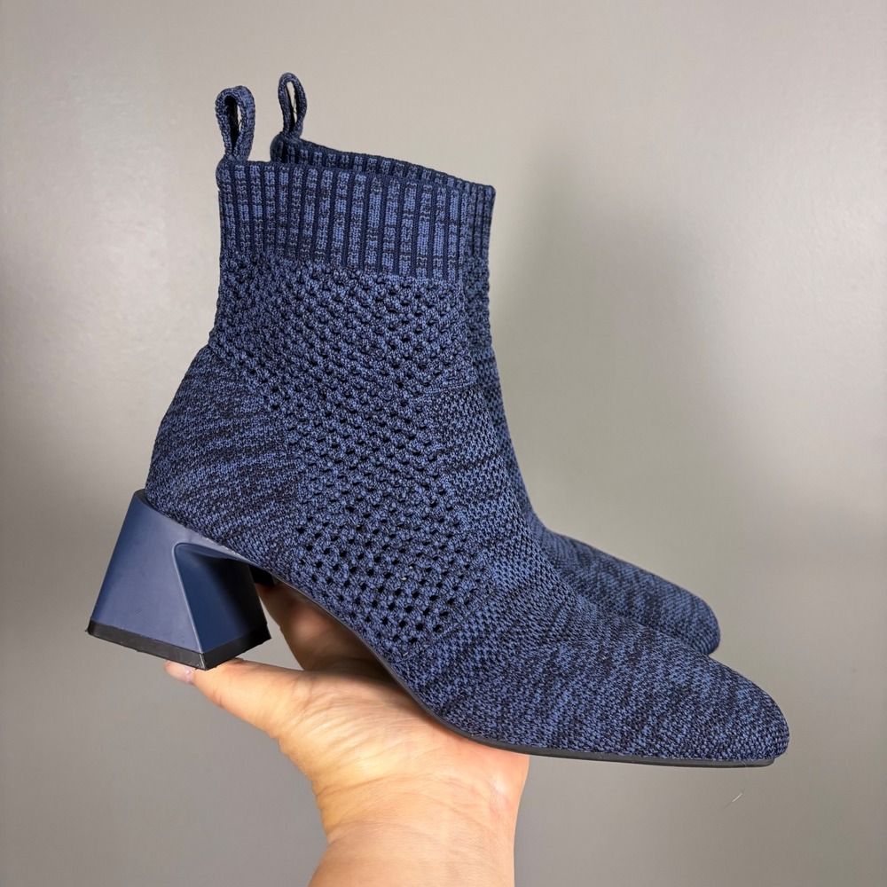 VIVAIA Melissa Square Toe Perforated Heeled Boots Sock Ankle Boots 35 US 5